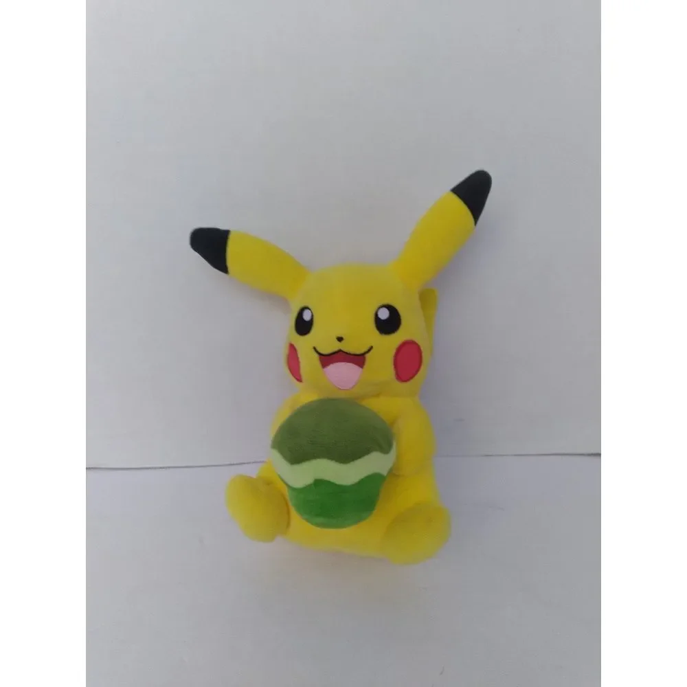 Official Pokemon Pikachu Plush Toy with Green Apple Collectible Stuffed Animal